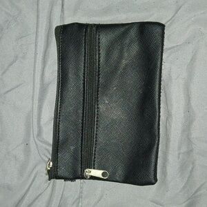 2 pocket faux leather wallet